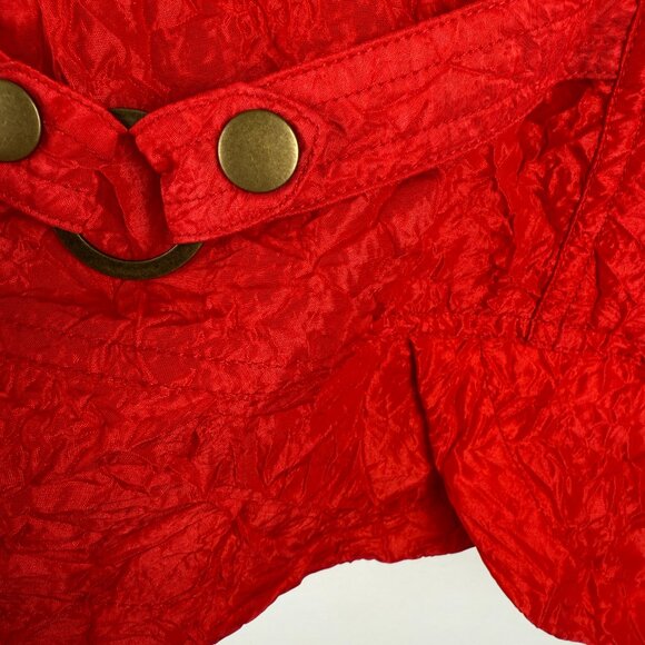 Chico's Crinkle Sheen red jacket NWOT, vintage blazer, US Size 4 - Picture 10 of 15